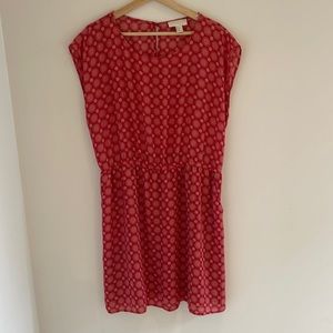 Red Boho Print Dress